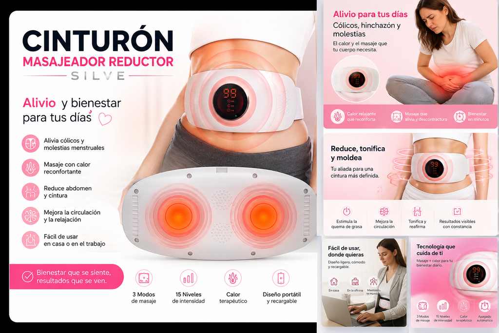 Cinturón Masajeador Reductor con Calor Terapéutico
