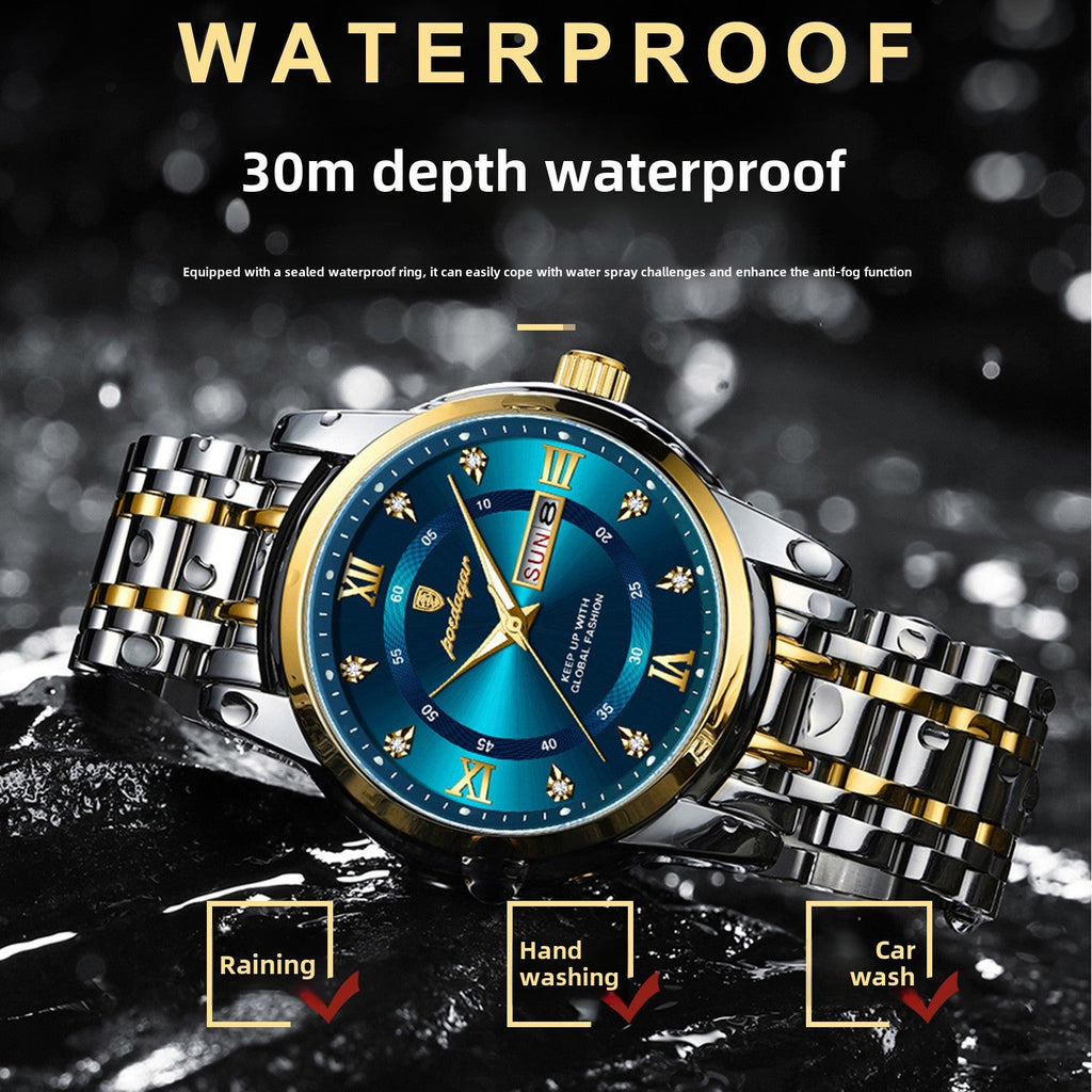 Dual Calendar Luminous Quartz Watch - P936 - CHILECLIKK