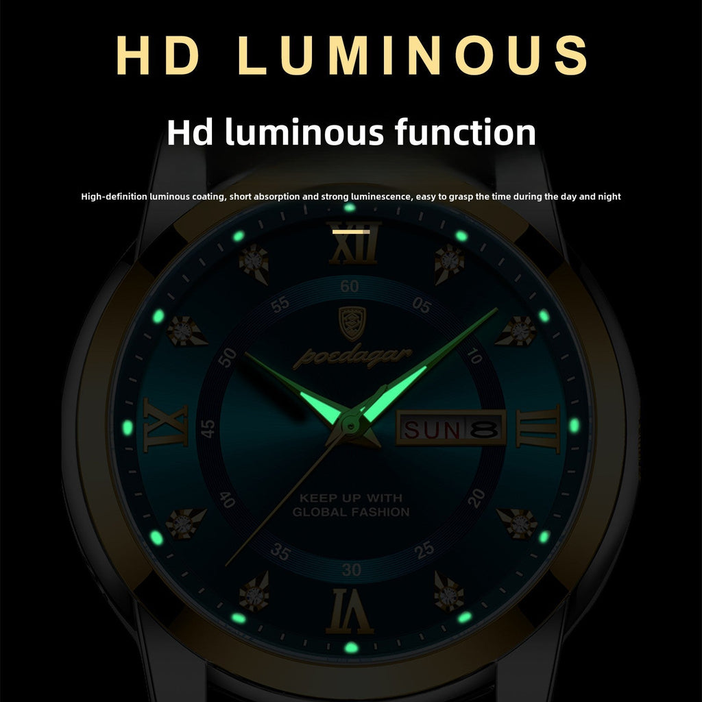 Dual Calendar Luminous Quartz Watch - P936 - CHILECLIKK